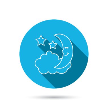 Gece ya da uyku simgesi. Ay ve yıldız işareti.