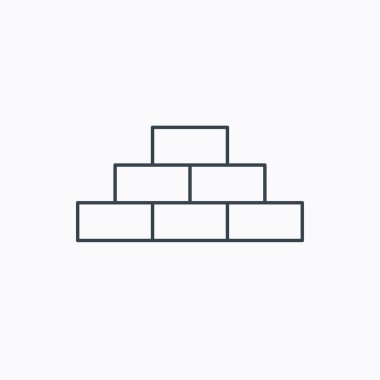 Tuğla simgesi. Tuğla inşaat işareti.