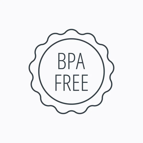 BPA ücretsiz simge. Bisfenol plastik işareti.