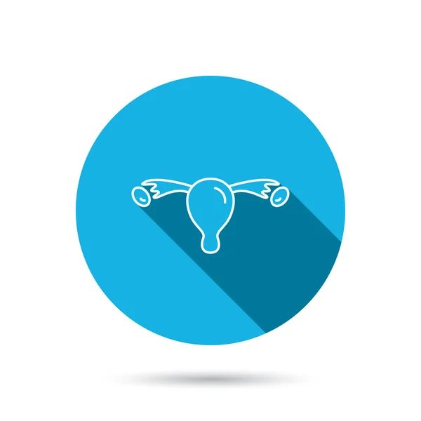 Gebärmuttersymbol. Ovarialzeichen. — Stockvektor