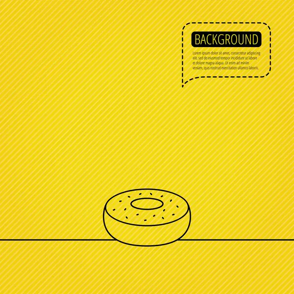 Donut pictogram. Zoete donuts teken. — Stockvector