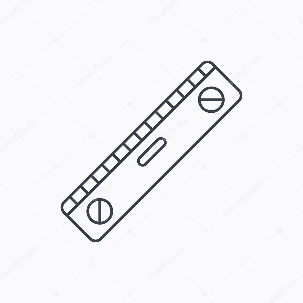 Level Tool Icon Horizontal Measurement Sign Stock Vector Image By C Tanyastock