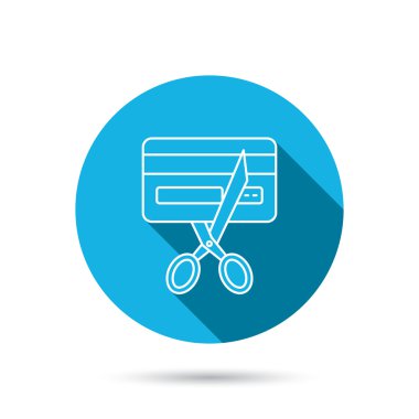 Süresi dolan kredi kartı simgesi. İşareti alışveriş.