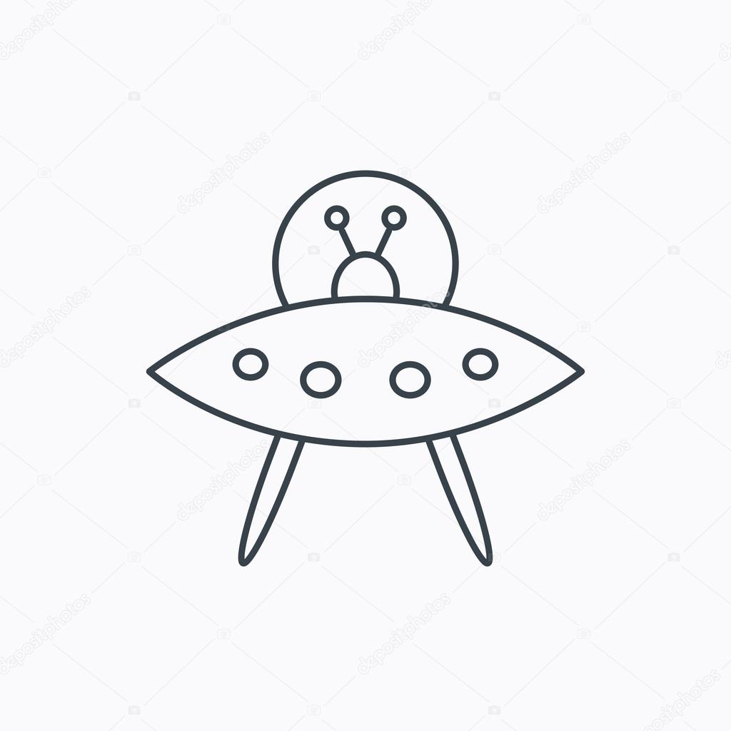 UFO icon. Unknown flying object sign.