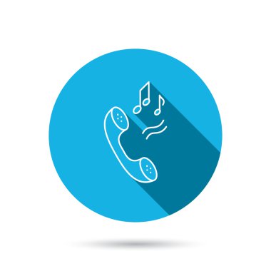 Telefon simgesi. Çağrı adı melodi.