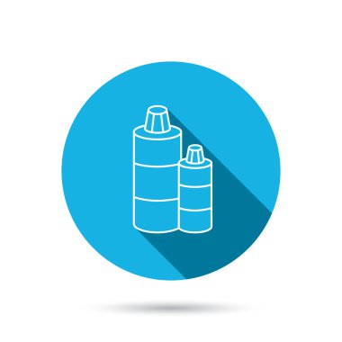 Şampuan şişeleri simgesi. Sıvı sabun işareti.