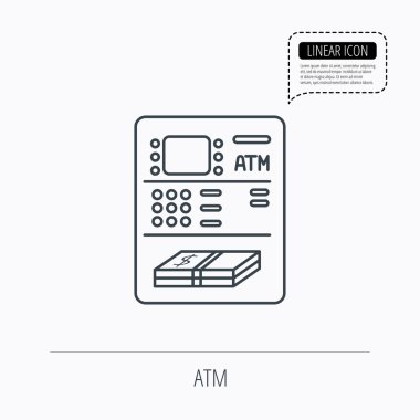 ATM simgesi. Otomatik Para Çekme işareti.