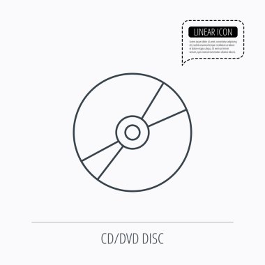 CD veya Dvd simgesini. Multimedya işareti.