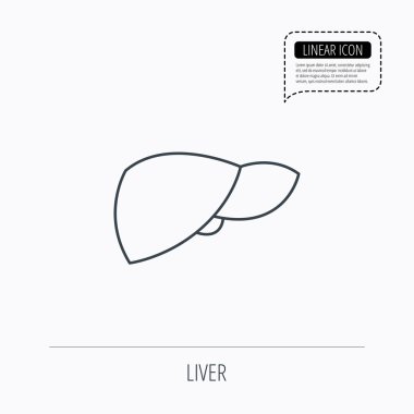 Karaciğer simgesi. Nakli organ işareti.