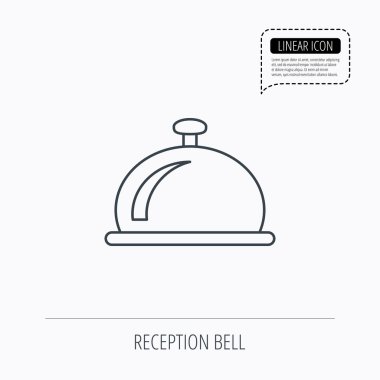 Reception bell icon. Hotel service sign. clipart