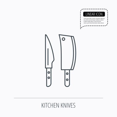 Kasap ve mutfak bıçakları simgesi.