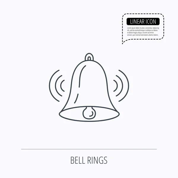 Ringing bell icon. Sound handbell sign. — Stock Vector