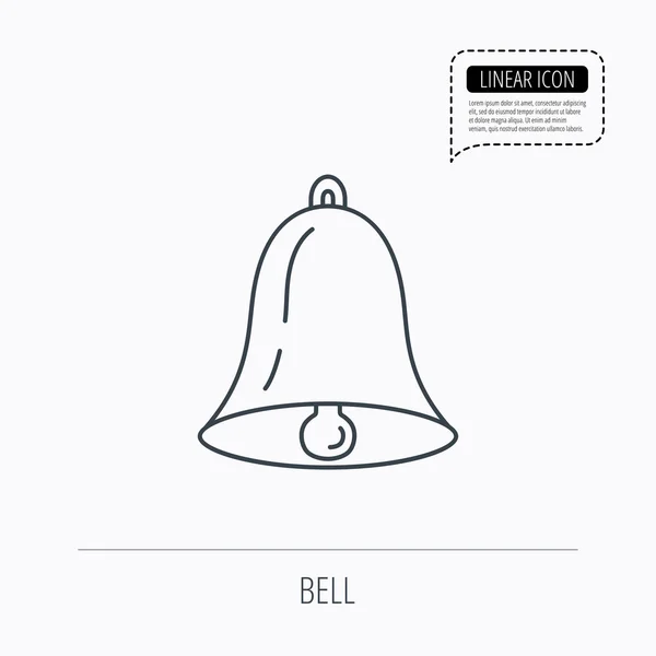 Belpictogram. Geluid handbell teken. — Stockvector