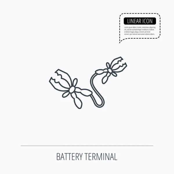 Terminal electrical icon. Charging the battery. — Stock Vector