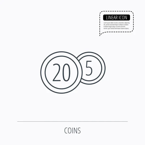 Coins icon. Cash money sign. — Stock Vector
