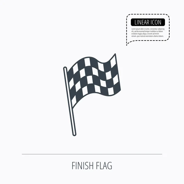 Finalizar icono de la bandera. Iniciar carrera signo . — Archivo Imágenes Vectoriales