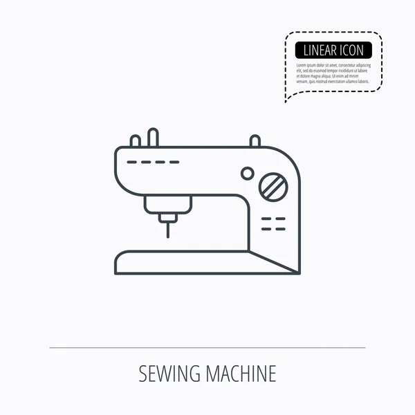 Значок швейної машини. Вишивка знак . — стоковий вектор