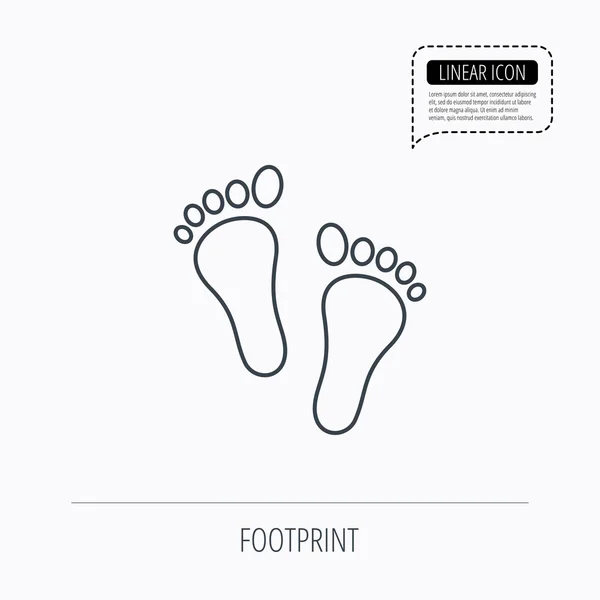 Baby footprints icon. Child feet sign. — Stock Vector