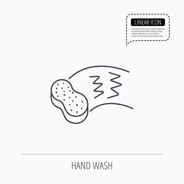 Піктограма миття рук. Вивіска для очищення губки . — стоковий вектор