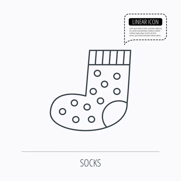 Socken-Symbol. Babyunterwäsche. — Stockvektor