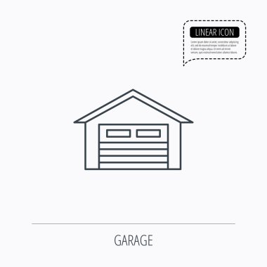 Otomatik garaj simgesi. Park işareti taşıma.