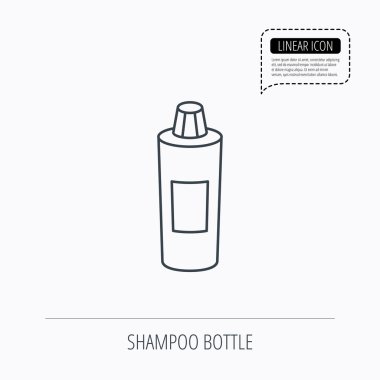 Şampuan şişesi simgesi. Sıvı sabun işareti.