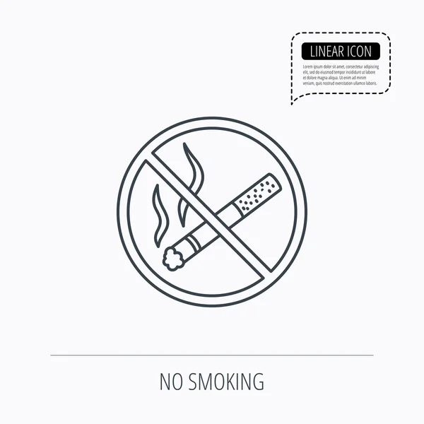 Non fumare l'icona. Smetti di fumare . — Vettoriale Stock