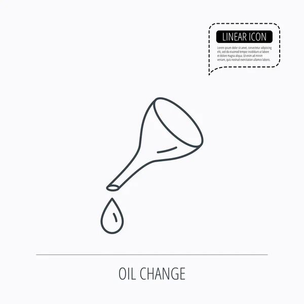 Olja förändring tjänstikonen. Bränsle kan med droppe tecken — Stock vektor