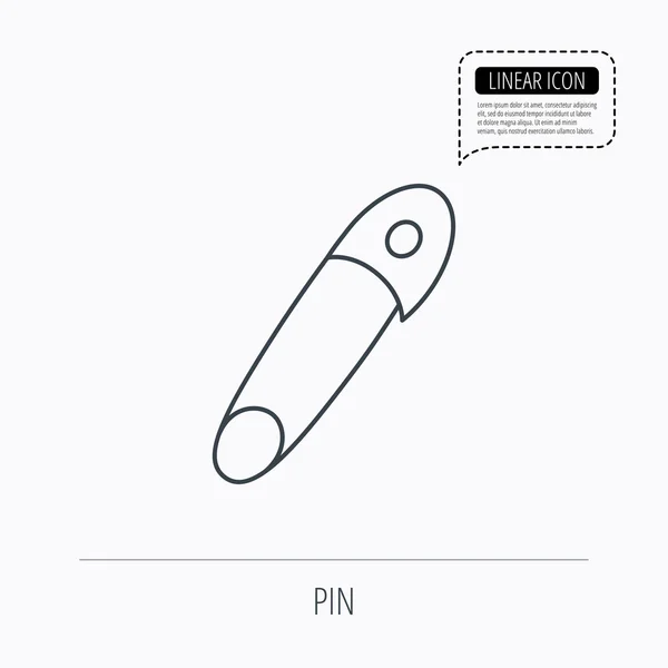 PIN pictogram. Briefpapier teken. — Stockvector