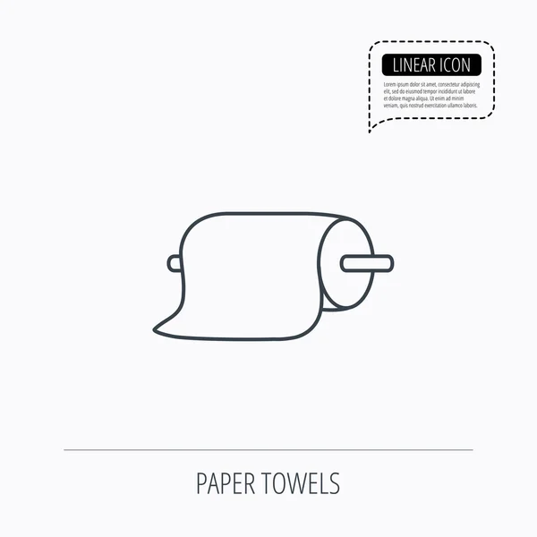 Paper towels icon. Kitchen hygiene sign. — Stock Vector