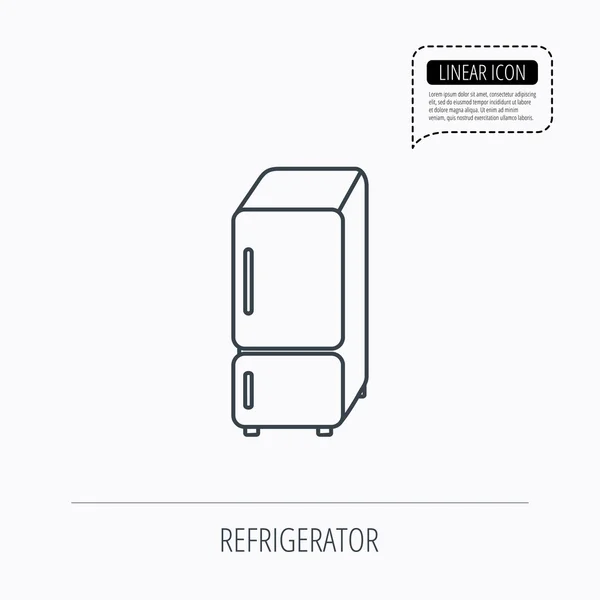 Refrigerator icon. Fridge sign. — Stock Vector