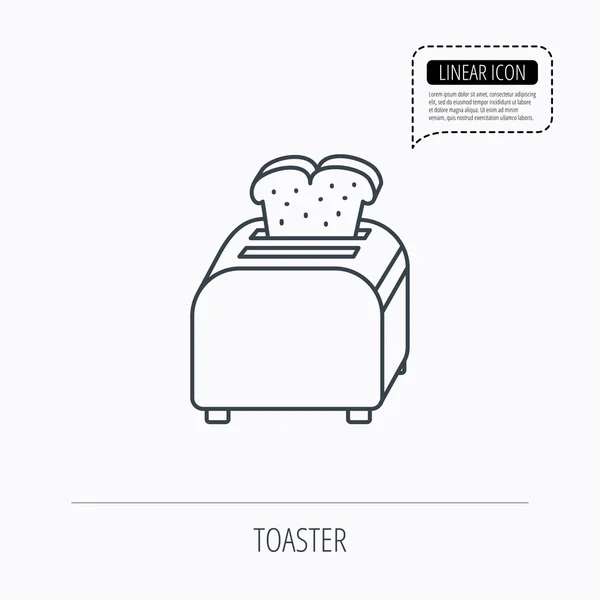 Toaster icon. Sandwich machine sign. — Stock Vector