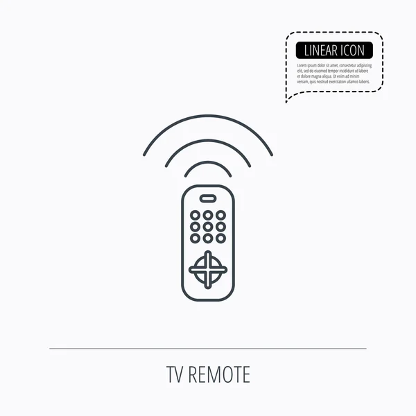 Icône de télécommande. Chaînes de télévision signe . — Image vectorielle