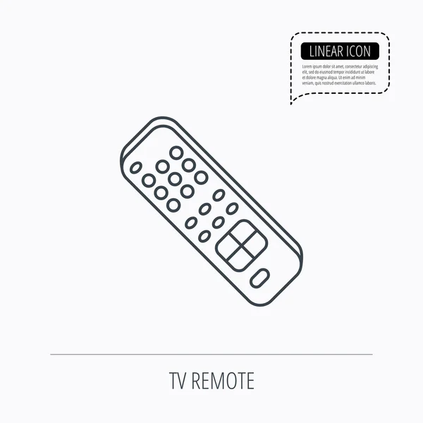 Icône de télécommande. Chaînes de télévision signe . — Image vectorielle