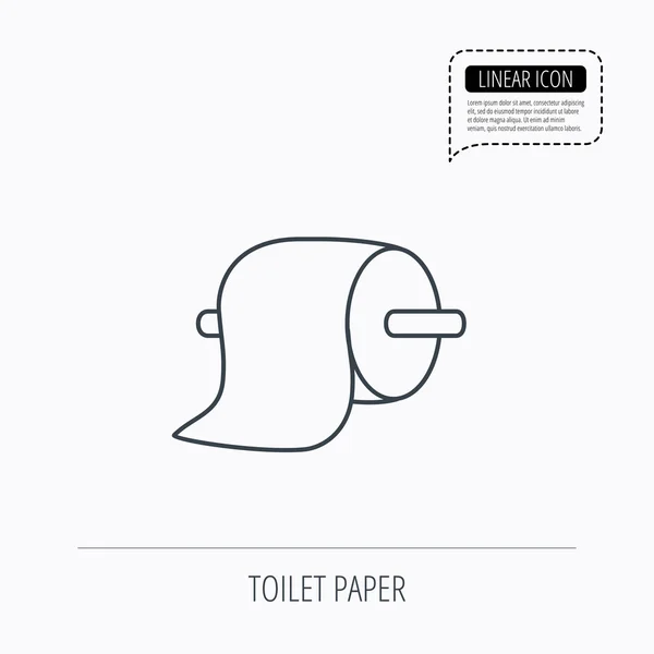 Toalettpapper-ikonen. WC hygien tecken. — Stock vektor