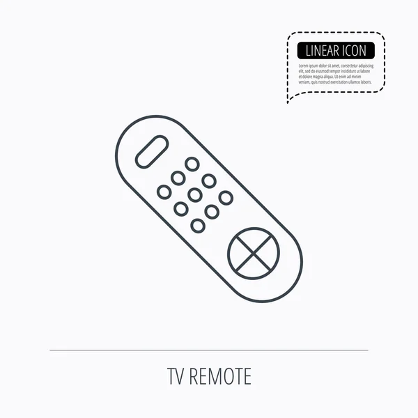 Távirányító ikonra. TV-csatorna jel. — Stock Vector