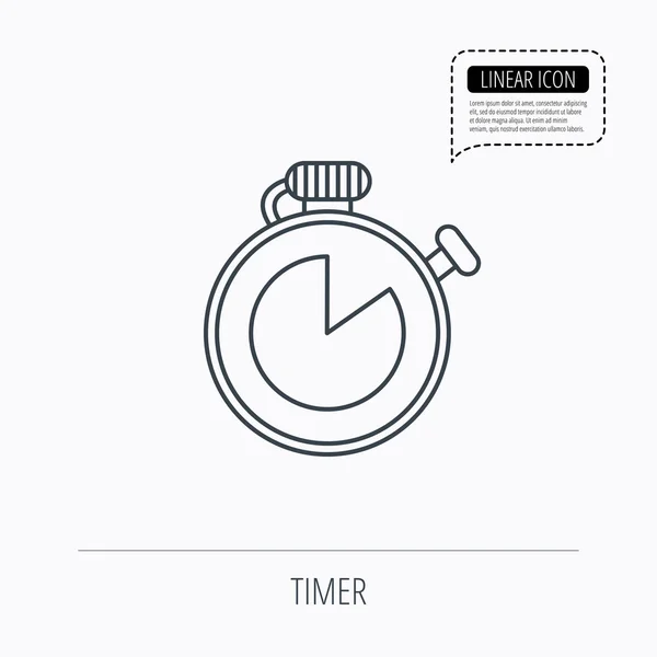 Timer icon. Stopwatch sign. — Stock Vector