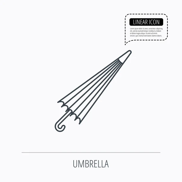 Paraplu pictogram. Bescherming waterteken. — Stockvector