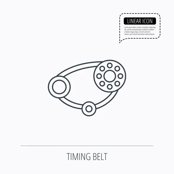 Timing gordel pictogram. Generator riem teken. — Stockvector