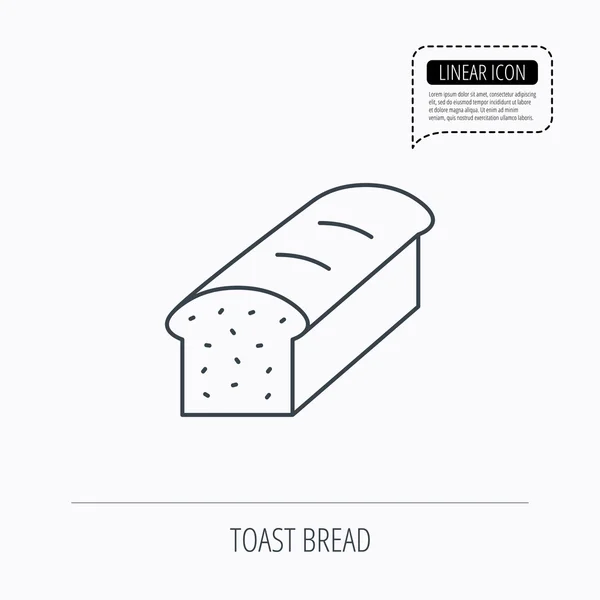 Toast-ikonen. Skivad bröd tecken. — Stock vektor