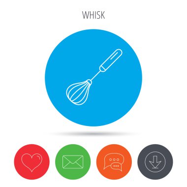 Çırpma teli simgesi. Mutfak aracı işareti.