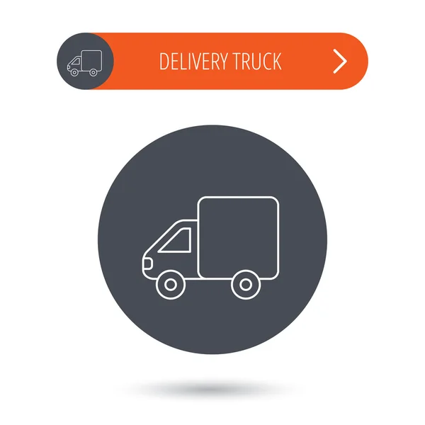 Delivery truck icon. Transportation car sign.