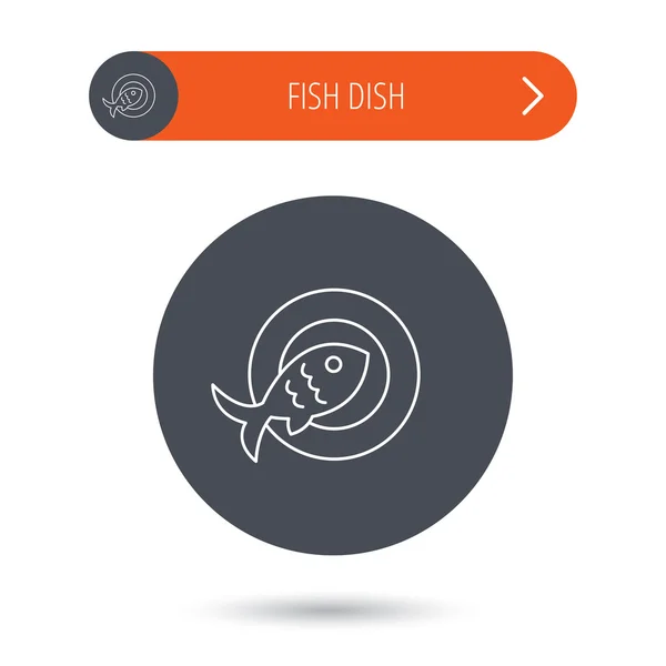 Піктограма риби. Рибальський знак . — стоковий вектор