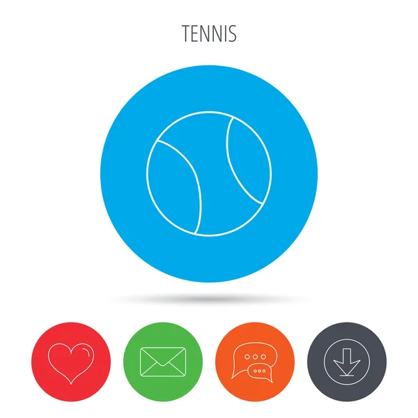 Une icône du tennis. Signe de balle sport . — Image vectorielle