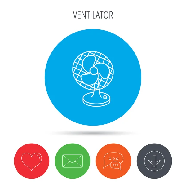 Ícone do ventilador. Sinal do ventilador ou da hélice . —  Vetores de Stock