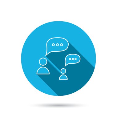 İletişim simgesi. Sohbet konuşma kabarcıklar işareti.