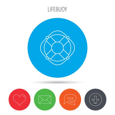 Lifebuoy ip simgesi olan. Yeleğini işareti.