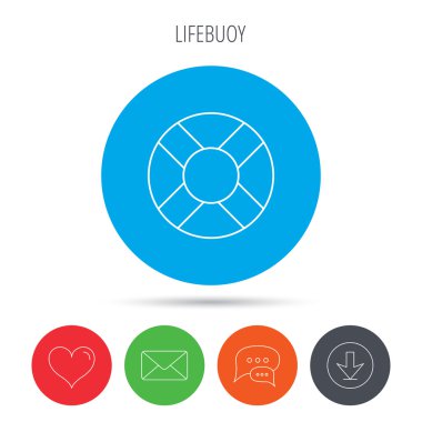 Lifebuoy simgesi. Yeleğini işareti.