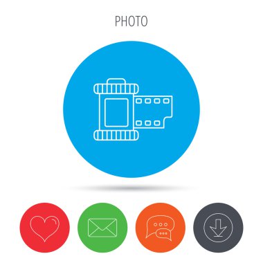 Retro fotoğraf simge. Kamera rulo işareti.