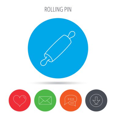 Yuvarlanan iğne simgesi. Mutfak fırıncısı burcu.